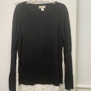 Loft Sweater | black and white layered